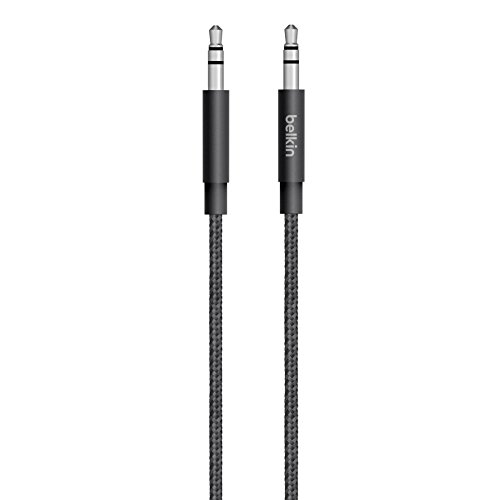 Belkin MiXiT Metallic Aux/Auxiliary Cable, 4 Feet (Black)