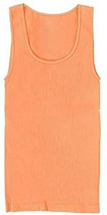 TJ CLOTHES Womens Soft Stretch Racer Back Seamless Rib Tank Top(RT03) (One Size, Peach)