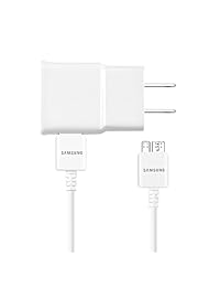 Samsung EP-TA10JWE cargador de 5.3 V y 2 Amp con cable de sincronización de datos ET-DQ11Y1WE para Samsung Galaxy S5 Note 3, color blanco.