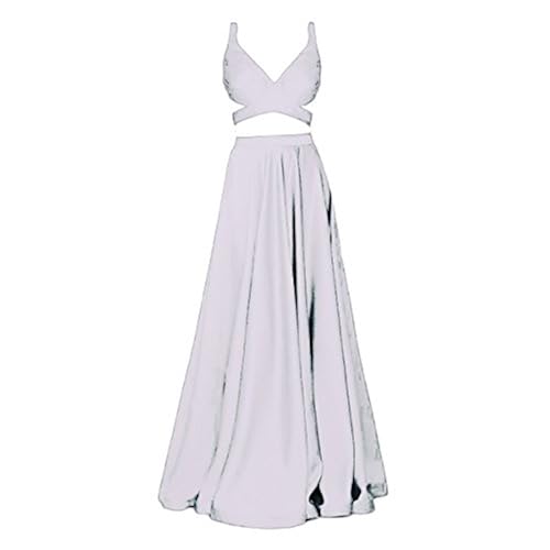 2 Piece Formal Dress White