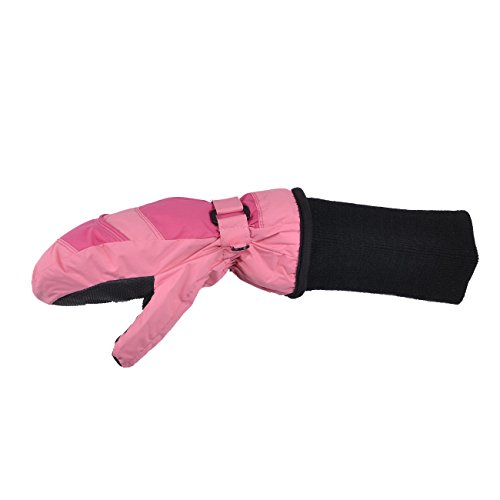 SnowStoppers Kid's Waterproof Stay On Winter Nylon Mittens Small / 1-3 Years Pink/Fuschia