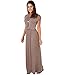 3269-MOC-20: KRISP Maxi Dress,Mocha,UK 20/US 16
