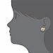 18k Gold Plated Pink Cubic Zirconia Mouse Screw Back Children Girls Earrings
