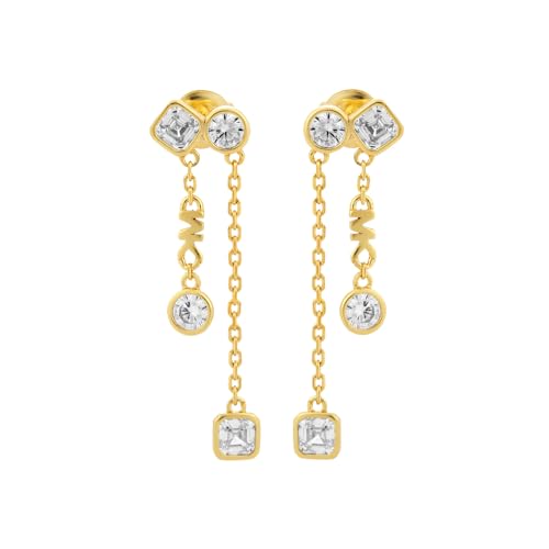 Michael Kors Brilliance Womens Gold-Tone Sterling Silver Earring, MKC1773710