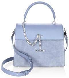 light blue satchel handbag