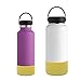 Flaskars Protective Silicone Boot for 12oz - 40 oz Hydroflask Water Bottles Anti-Slip Bottom Sleeve Cover Bumper (Fits 32 and 40 OZ, Yellow)
