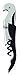 True Brands TrueTap Double Hinged Waiters Corkscrew, Top-notch Stainless Steel Opener with Foil Cutter Built to Last Wine Key Black, Set of 1