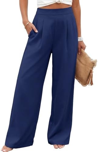 Feiersi Womens Dress Pants Wide Leg Stretchy Work Pants High