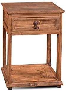 Amazon Com Crafters And Weavers Montclare Rustic Style Solid Wood 1 Drawer Nightstand With Bottom Wooden Shelf Kitchen Dining