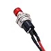 Twidec/10PCS 3V-6V-12V-24V-250V Momentary Push Button Switch 2 Pins ON/Off SPST 7mm Red Normal Open 1A Mini Round Button Switch with Pre-soldered Wires PBS-110-XR