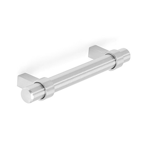 BirdRock Home Contemporary Handle | Brushed Nickel | 25 Pack | 3.75 Inch Kitchen Cupboard Furniture Cabinet Hardware Drawer Dresser Pull Trad