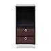 Furinno 3 Shelves Cabinet/Bedside Night Stand with 2 Bin Drawers, Espresso Finish