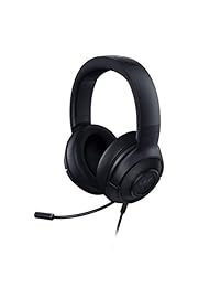 Razer Kraken X Ultralight Gaming Headset: 7.1 Surround Sound Capable - Lightweight Frame - Bendable Cardioid Microphone - For PC, Xbox, PS4, Nintendo Switch - Black