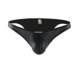 WOWHOM Sexy Low Waist Leather Underwear Men's