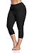Raddzo Women's Plus Size Cotton Capri Cropped Leggings Lace Trim Soft Tights Pants