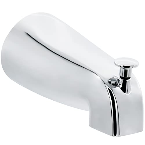 Slip Fit Tub Spout with Pull-Up Diverter for 1/2 in Copper Tube