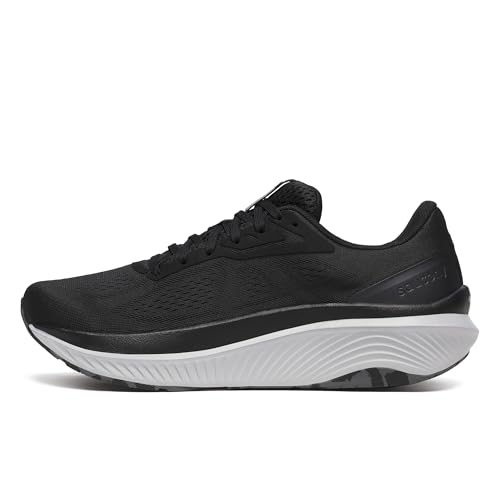 Saucony Men's Echelon 10 Sneaker, Black/Silver, 14 Wide at Amazon