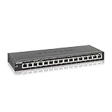 NETGEAR 16-Port Gigabit Ethernet Unmanaged Switch (GS316) - Desktop, Fanless Housing for Quiet Operation