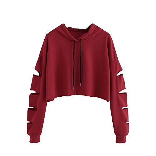 Pullover Hoodie Women Pink Black,Women's Activewear,Fashion Casual Womens Long Sleeve Sweatshirt Jumper Pullover Solid Blouse,Red,XL