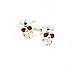 MT Men's Skull Cufflinks Plating Copper Skull Cuff Links 1 Pair Set (Style One)