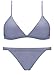 Jaci.Vela Women's Fashion Bikini Set Solid Color Two Piece Swimsuit,US2-4=Tag Size S,Light Grey