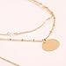 Unicra Gold Hot Fashion Women Bang Bang Multilayer Pendant Chain Statement Long Necklace with Pendant