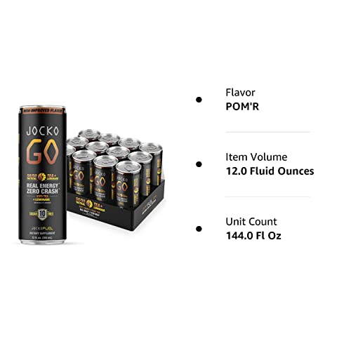 Jocko GO Energy Drink KETO, Vitamin B12, Vitamin B6, Electrolytes, L