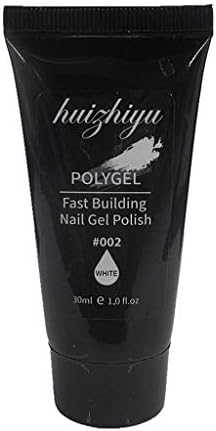 Sugely Poly Gel Nail Poly Gel Starter Nail Solution for Starter & Professional Nail Tec, Quick Extension Glue,Removable No Paper Nail Glue Nail Jelly Extension Glue (30ML, White)