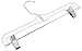 Pack of 12 Premium Quality Plastic Skirt Hangers - Non-Slipping Material with Sliding Metal Clips - 360-Degree Rotating Hook - Slim & Sleek Design - by Utopia Home