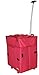 dbest products Bigger Smart Cart, Red Collapsible Rolling Utility Cart Basket Grocery Shopping Teacher Hobby Craft Art