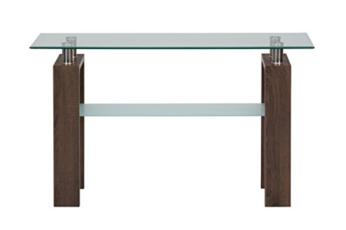 Compass Modern Glass Sofa Console Table