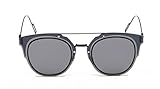 GAMT Vintage Round Mirrored Sunglasses Metal Frame Full-rim Reflective Lens