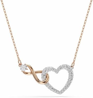 Collana Infinity, Cuore, Bianca, Mix Finiture