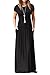 irene inevent Women's Short Sleeve Maxi Dress with Pockets Plain Loose Swing Casual Floor Length Long Dresses