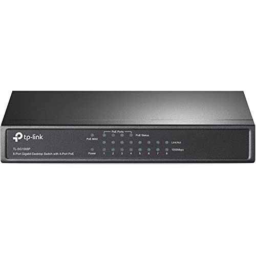 TP-Link TL-SG1008P 8-Port Full Gigabit PoE+ Switch, Metal Network Switch