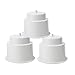 Amarine Made 3Pcs Recessed Drop in Plastic Can and Drink Holder with Drain for Boat, Car and Marine, White