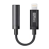 iDARS Lightning to 3.5mm Headphone Jack Adapter Dongle MFi Certified iPhone Audio Adapter Apple Connectors for iPhone Xs/Xs Max/XR/X/8/8Plus/7/7Plus (Black)