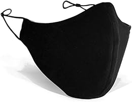 ARCLOGY BLACK 3 PCS Blue Cotton Adjustable 3-Layers with Filter Anti-dust Mouth Face Mask Protect Cover Bandana...