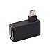 Fun-Home 2Pack Right Angle USB 2.0 Micro Male to USB Female Host OTG Adapter for Samsung, Firestick,Playstation Classic, SNES Mini/Classic,Chromecast and More Smartphone or Tablet with Power Features
