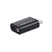 USB to 3.5mm Jack Audio Adapter, CableCreation External USB Stereo Sound Card with 3.5mm Headset and Microphone Jack for Windows, Mac, Linux Extra, PS4, Plug and Play, Black