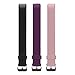 Letsfit Replacement Bands for Fitness Tracker ID115U HR, ID115U HR Accessory Bands, Adjustable Replacement Straps, 3 Pack (Black, Pink, Purple)