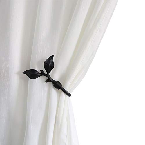 Chictie Vintage Leaves Curtain Holdbacks (Black)