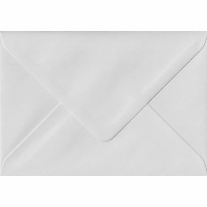 5" x 7" / 133mm x 184mm Coloured Envelopes (100gsm) Perfect for Christmas Cards, Greeting Cards, Wedding Invitations, Gift vouchers and Many More- Set of 100 Envelopes (White)