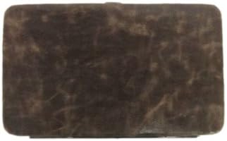 Women's Soft Leatherette Distressed Flat Wallet Clutch