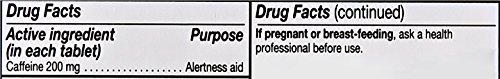 VIVARIN, CAFFEINE PILLS, 200MG CAFFEINE PER DOSE, SAFELY AND EFFECTIVELY HELPS YOU STAY AWAKE, NO SUGAR, CALORIES OR HIDDEN INGREDIENTS, ENERGY SUPPLEMENT, 40 TABLETS