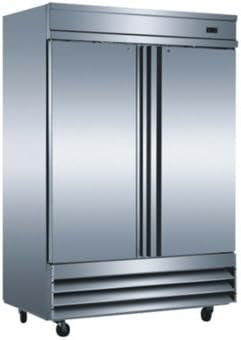54" Two Section Solid Door Reach in Freezer - 46.5 cu. ft.