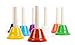 Handbell Set - 8 Note Diatonic Metal Bells - Musical Bells for Children - Musical Learning at an Early Age - Song Sheet included