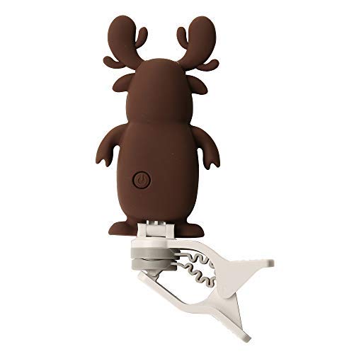 SWIFF Guitar Tuner Clip-On with Sensitive Tuning Bright Clear LCD Display for All String Instruments Bass, Ukulele, Violin Accessories(Reindeer Brown)
