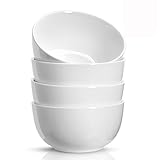 Sweese 1132 Porcelain Bowls - 22 Ounce for Cereal, Soup, Rice, Salad - Set of 4, White