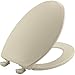 BEMIS 1800EC 006 Plastic Toilet Seat with Easy Clean & Change Hinges, ELONGATED, Bone
